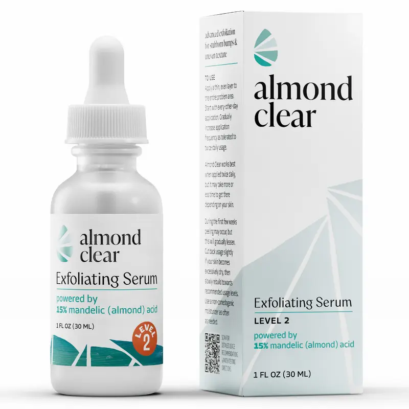 Grade 2 Mandelic Acid Serum | Treatment for body acne, clears acne on the buttocks, folliculitis, fungal acne, hyperpigmentation, ingrown hairs | Daily skincare, suitable for sensitive skin, repairs skin, fights fungal infections