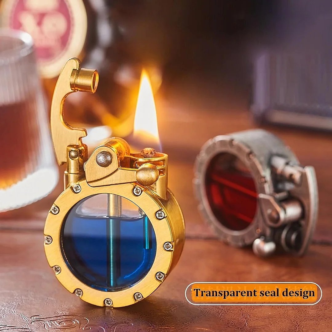 🌲Early Christmas Sale 49% OFF - 🎁Vintage Trench Transparent Kerosene Antique Steampunk Lighter
