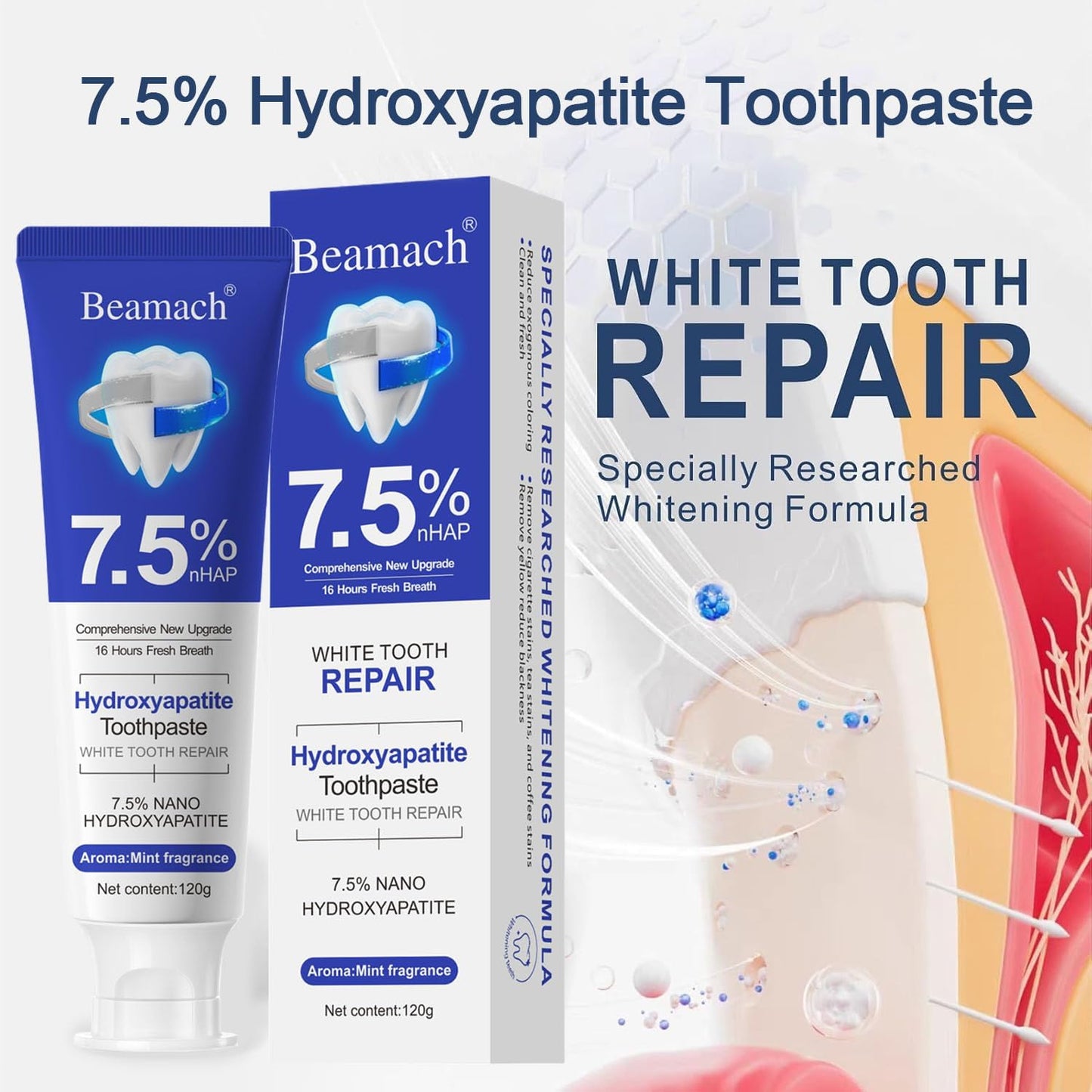 🔥2025 Upgraded Nano-Hydroxyapatite 7.5% Fluoride-Free Restorative Oral Care Toothpaste