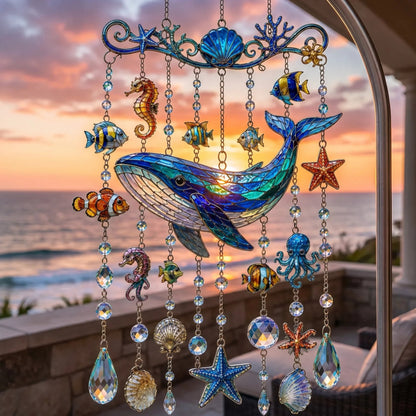 🐋 2D Ocean-Themed Wind Chime – Bring the Ocean Glow to Your Garden (📦Buy 2 Free Shipping)