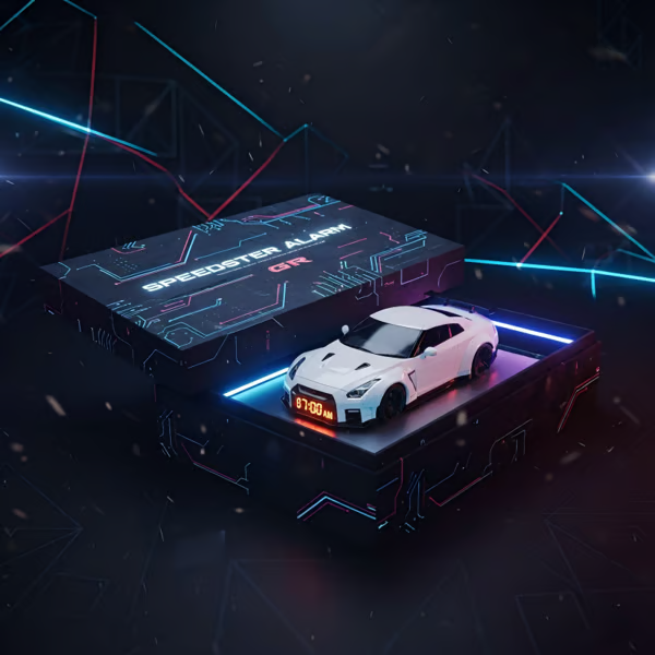 ⏰Hypercar Alarm Clock🏎️Realistic Engine & Light Effects