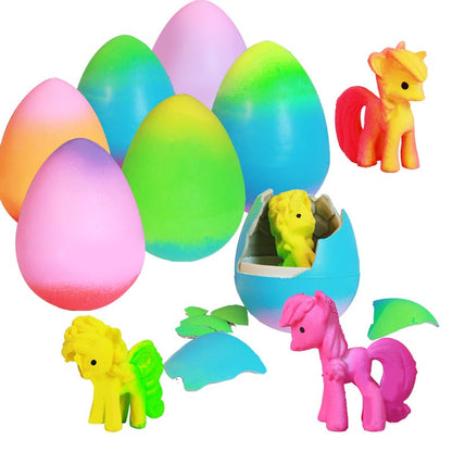 🔥Easter Hot Sellers-🦄6 Pack Hatching Growing Unicorn Eggs Rainbow Colorful Eggs🥚