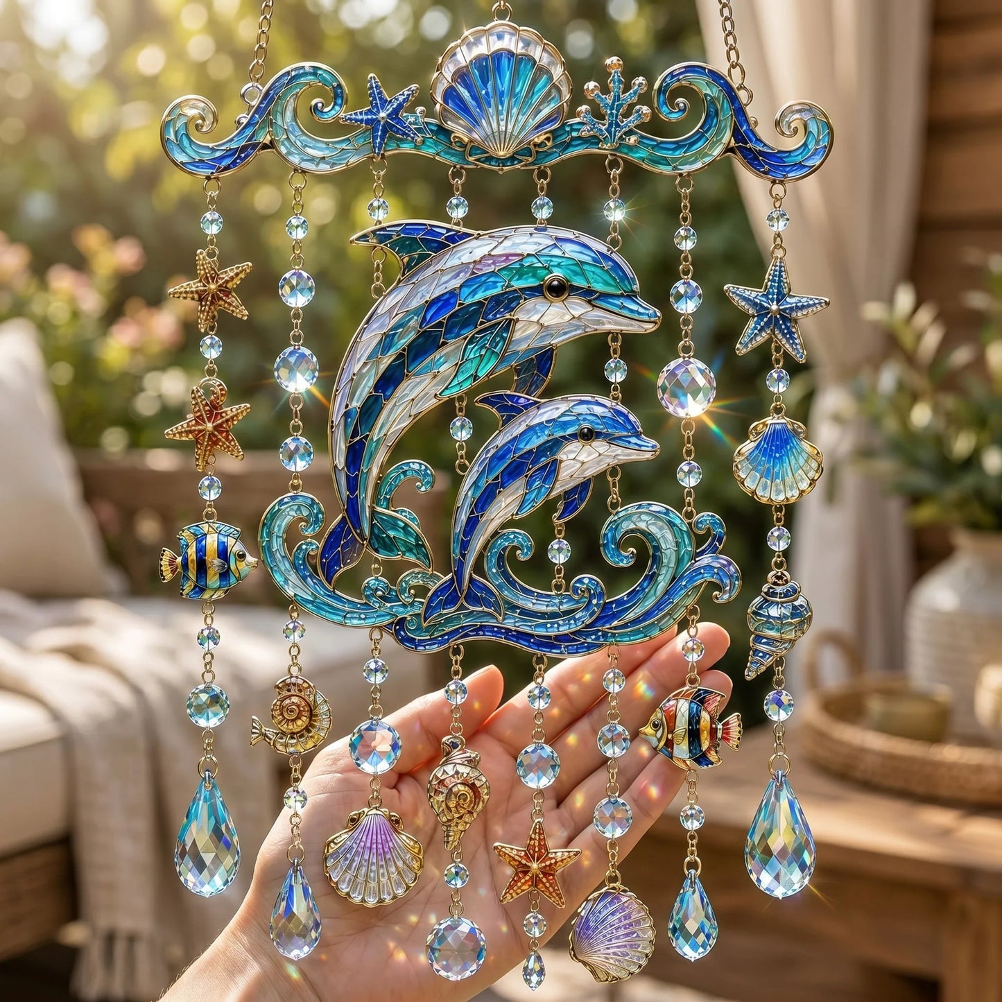🐋 2D Ocean-Themed Wind Chime – Bring the Ocean Glow to Your Garden (📦Buy 2 Free Shipping)