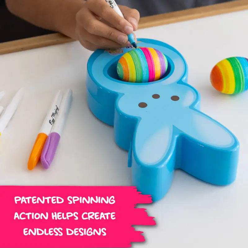 PEEPS Bunny Eggmazing Egg Decorator with 6 Colorful Markers for Less Mess Easter Fun DIY Decorations