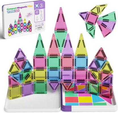 Mini Magnetic Tiles Building Blocks 40PCS