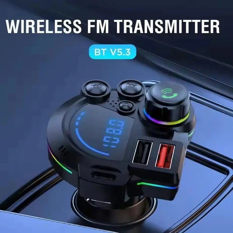 PD 30W Type-C Car Charger & Bluetooth 5.3 FM Transmitter