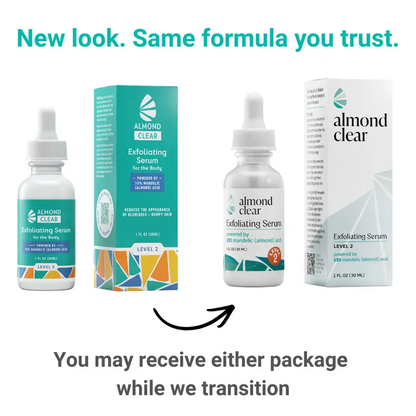 Grade 2 Mandelic Acid Serum | Treatment for body acne, clears acne on the buttocks, folliculitis, fungal acne, hyperpigmentation, ingrown hairs | Daily skincare, suitable for sensitive skin, repairs skin, fights fungal infections
