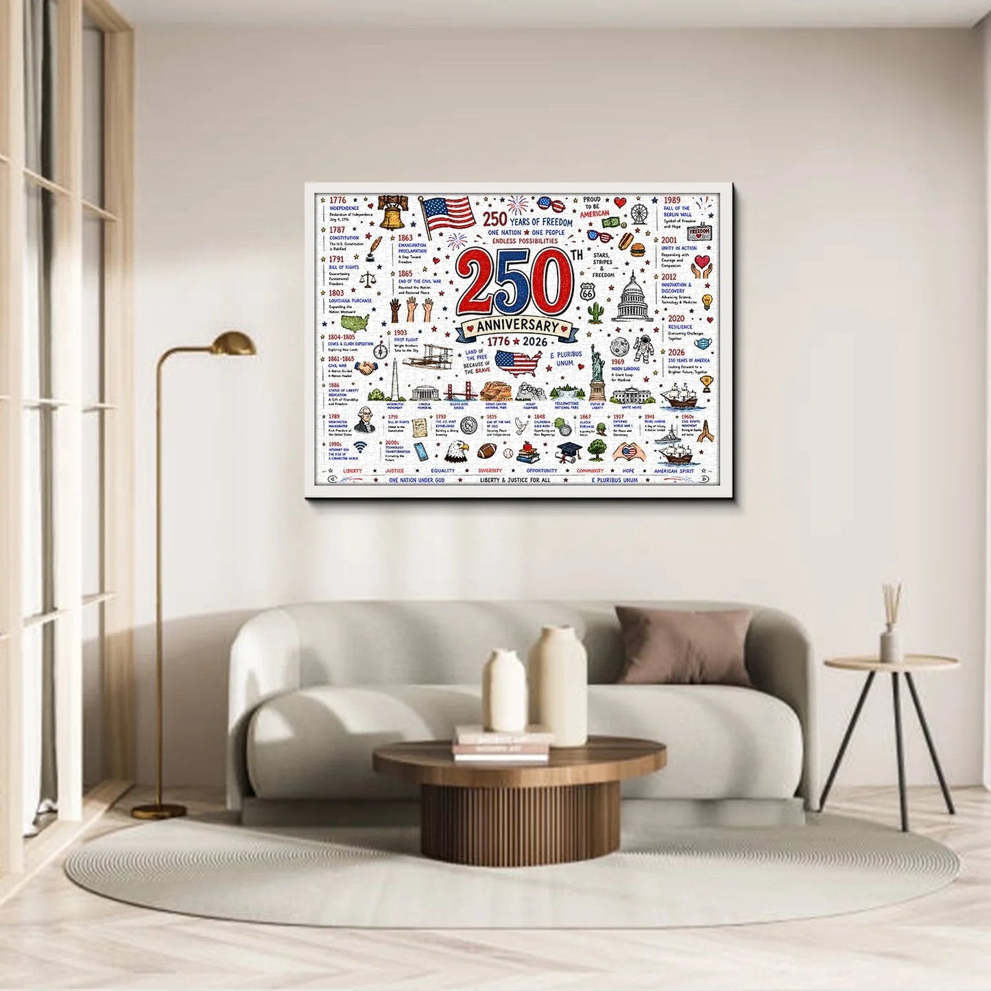 🧩 Patriotic America Jigsaw Puzzle 1000 Pieces🎁Buy 2 Free Shipping