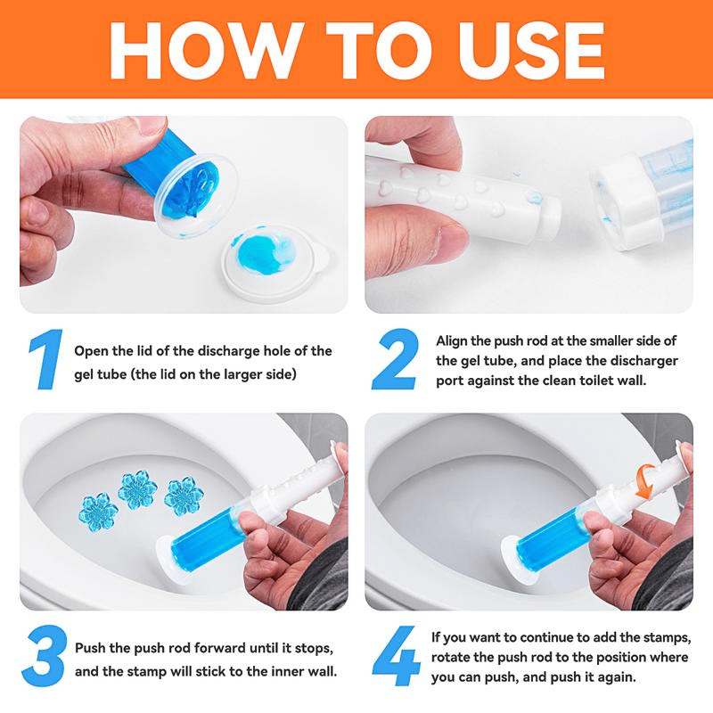84 Flowers Toilet Bowl Cleaner Gel - 6-in-1 protection, toilet like a sea of flowers