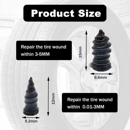 🔥Hot Sale 49% OFF🔥tire repair screw plugs, self-service tire repair vacuum rubber nail kit, suitable for quick repair of car/motorcycle/truck/tractor tires.