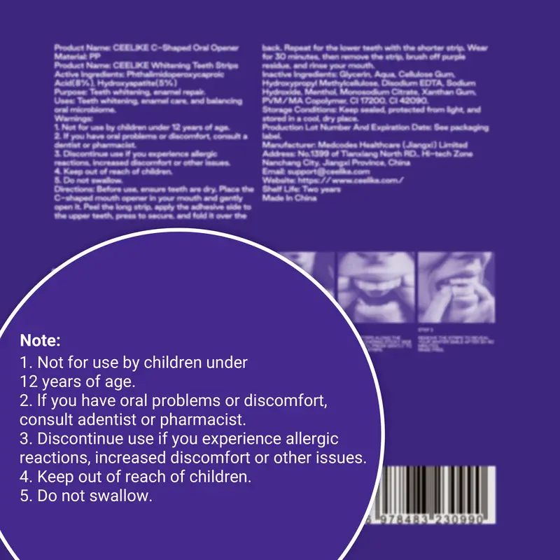 DRDENT Purple Teeth Whitening Strips - 7/21 Whitening Sessions - Safe for Enamel - Non Sensitive Teeth Whitening - Peroxide-Free