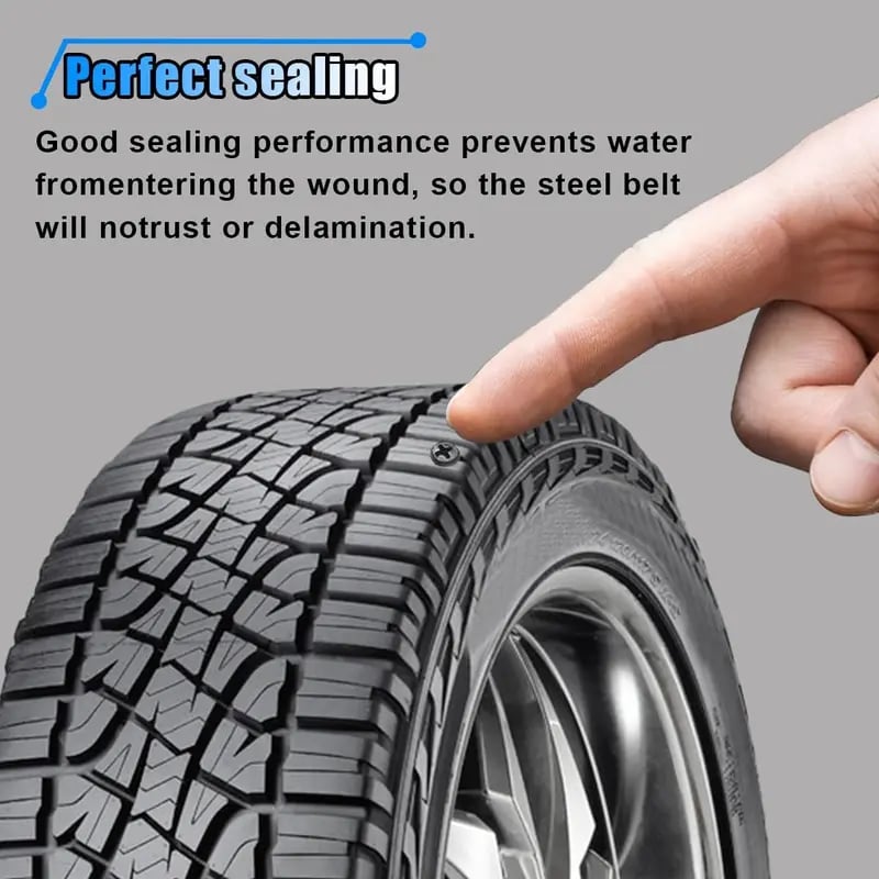 🔥Hot Sale 49% OFF🔥tire repair screw plugs, self-service tire repair vacuum rubber nail kit, suitable for quick repair of car/motorcycle/truck/tractor tires.