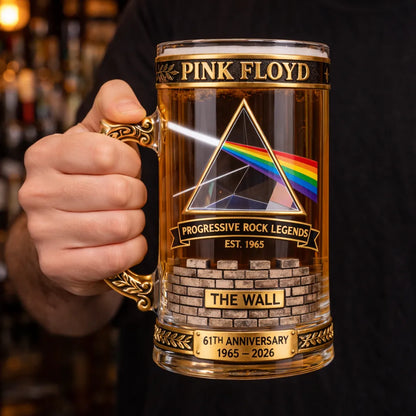 🌈 Pink Floyd 61th Anniversary Collector Glass – Progressive Rock Legends Tribute (1965–2026)