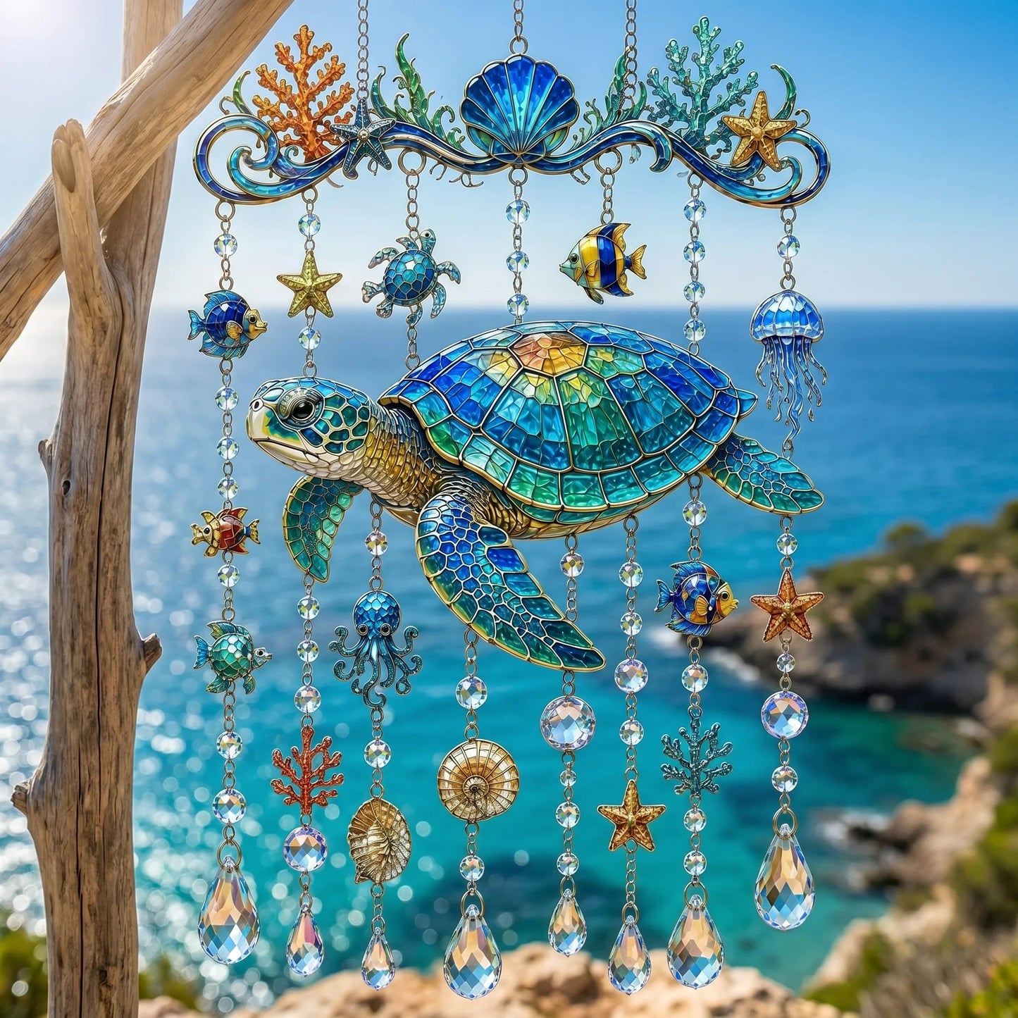 🐋 2D Ocean-Themed Wind Chime – Bring the Ocean Glow to Your Garden (📦Buy 2 Free Shipping)