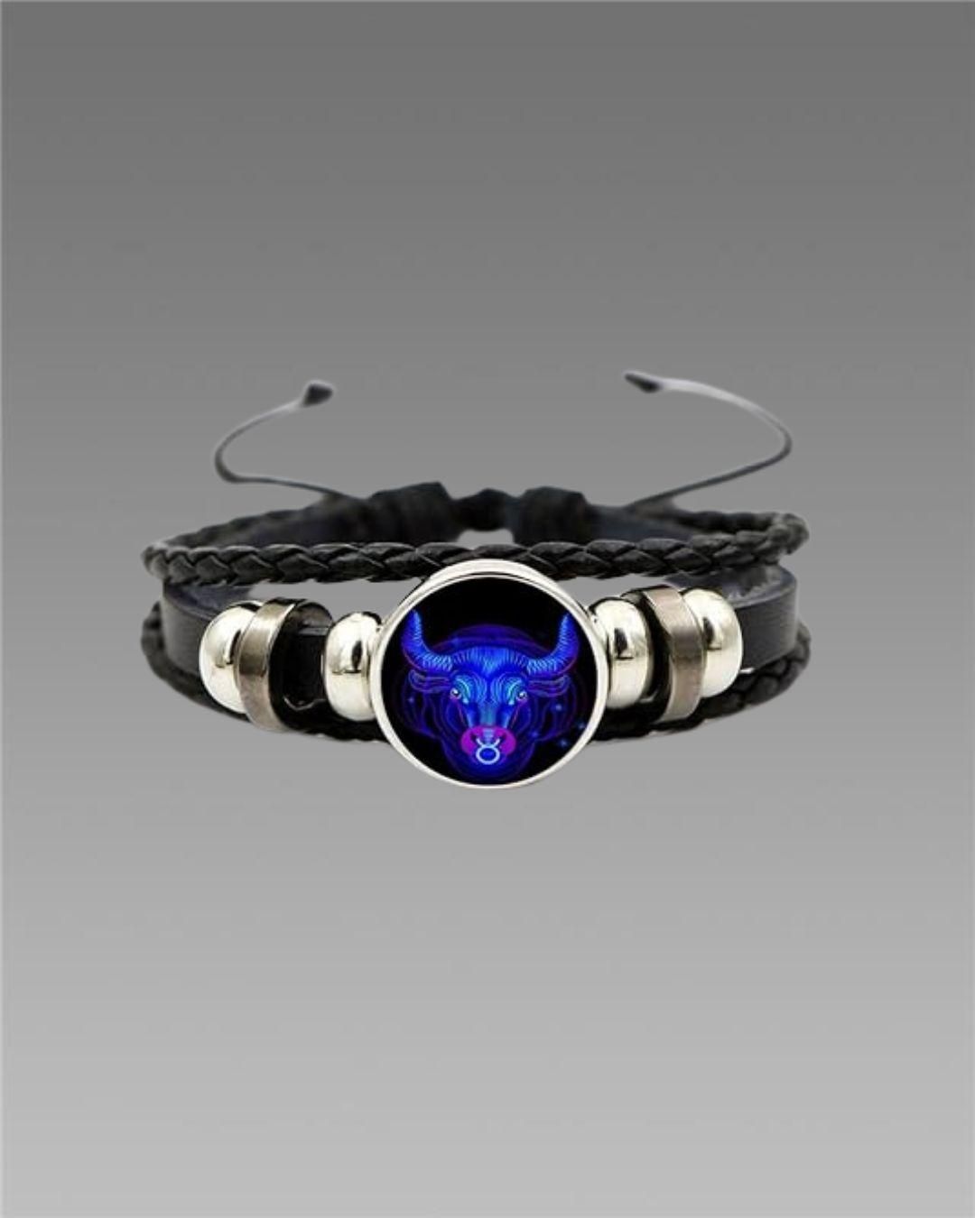 🔥Zodiac Sign Braided Leather Bracelet