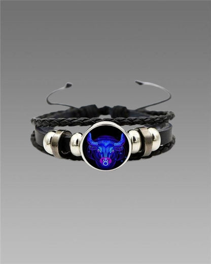 🔥Zodiac Sign Braided Leather Bracelet