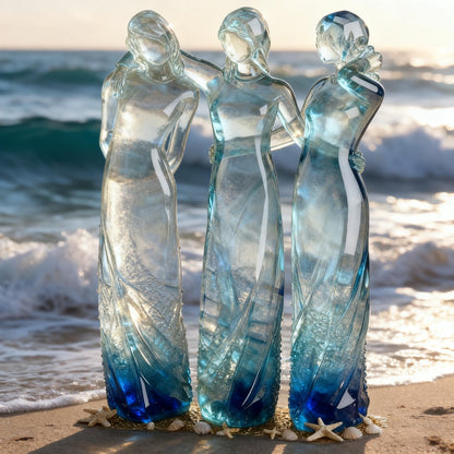 🔥Mother's Day Sale 49% Off🌊Sisters by My Side, Celebrates Friendships Three Sisters Sculpture