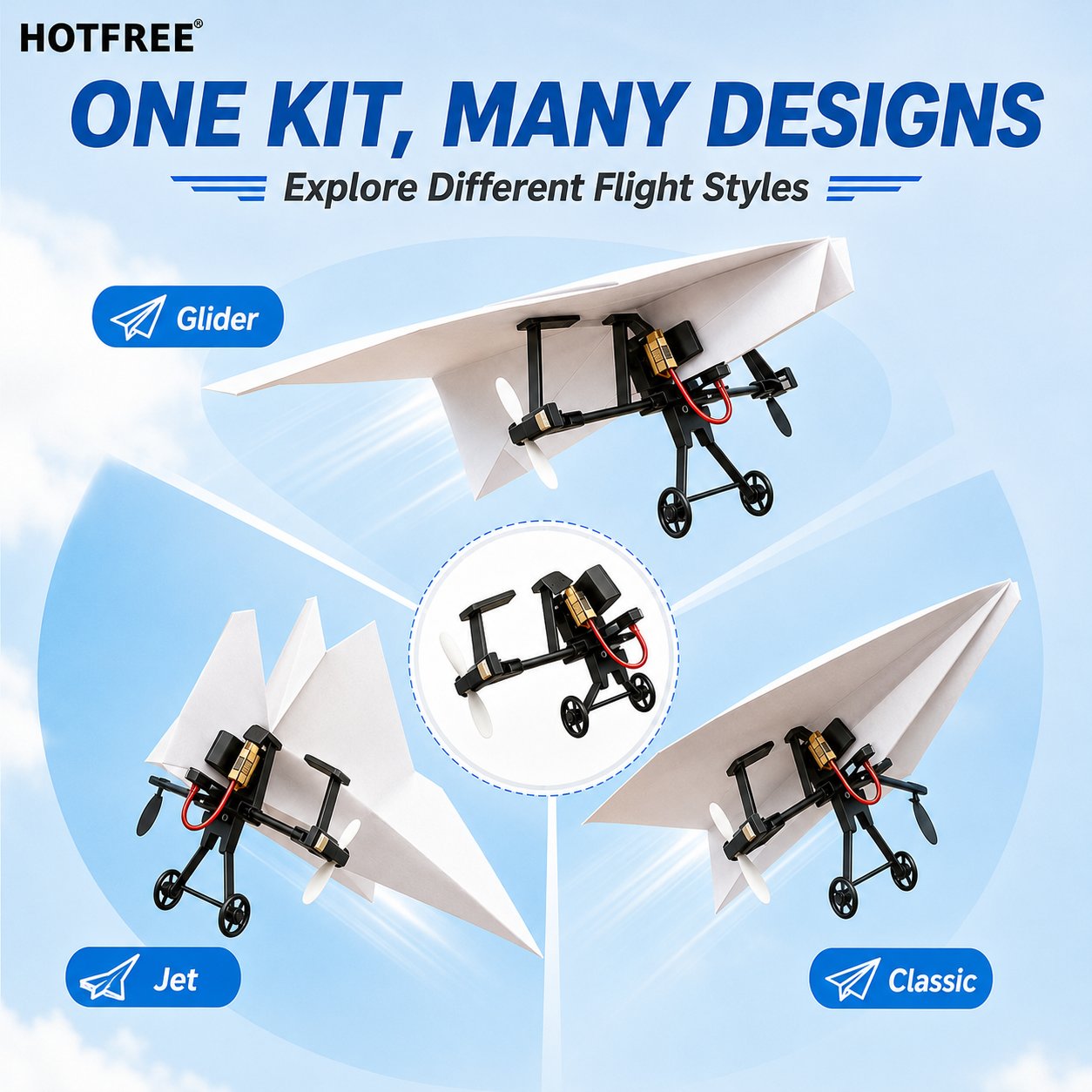 ✈️ Hotfree RC Paper Airplane Kit | Master the Skies