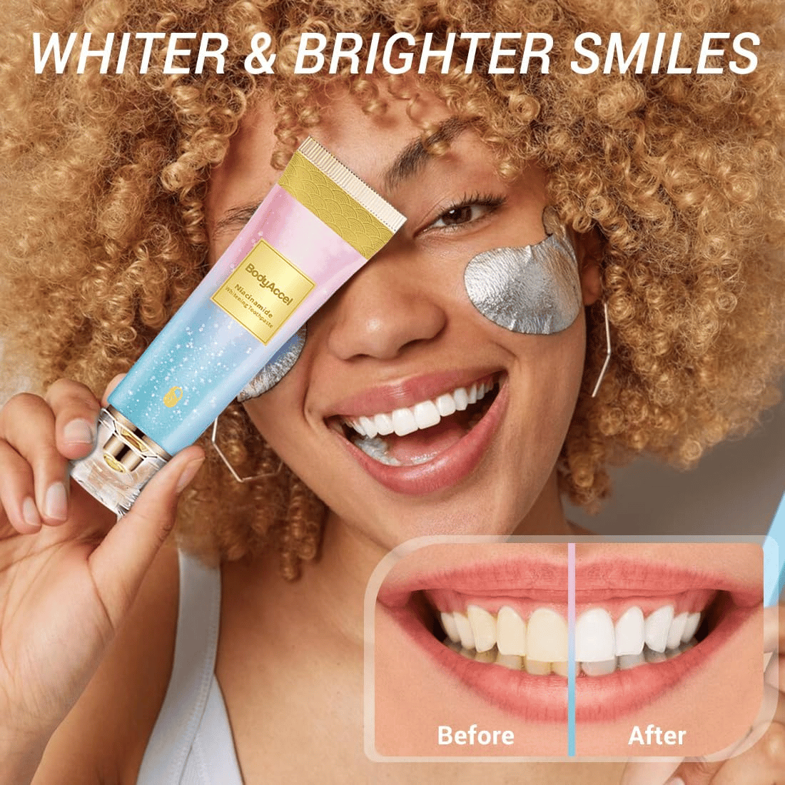🎁Last Day 49%🎁BodyAccel [Triple Whitening]Niacinamide Fresh Breath Whitening Toothpaste