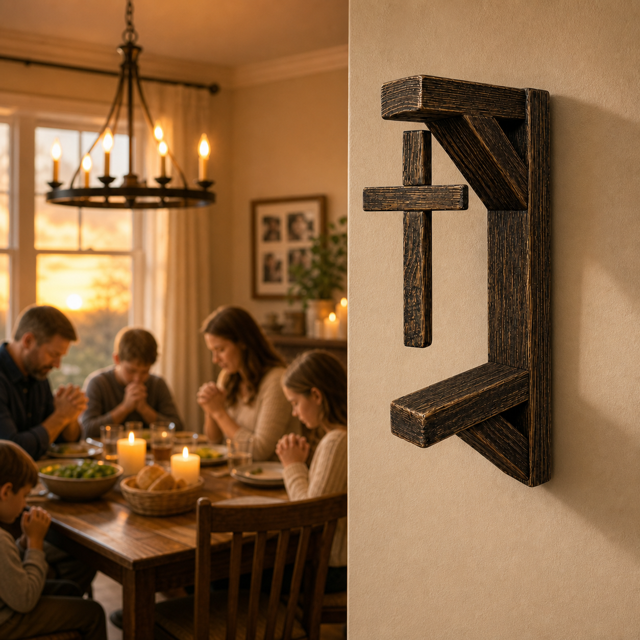 ✝️ Handmade Rural Christian Cross Wall Decoration