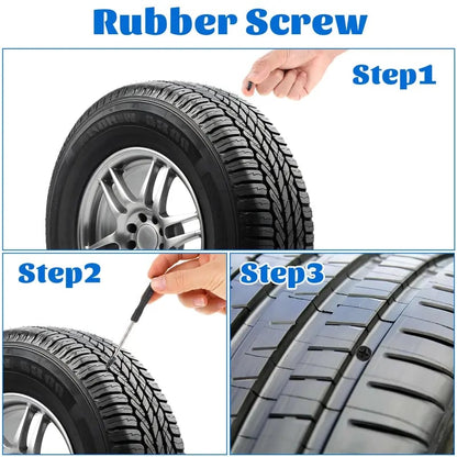 🔥Hot Sale 49% OFF🔥tire repair screw plugs, self-service tire repair vacuum rubber nail kit, suitable for quick repair of car/motorcycle/truck/tractor tires.