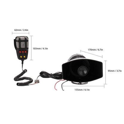 ⚡Hot Sales 49% OFF🔥 7-Tone Car Warning Siren | PA Speaker & Horn System!