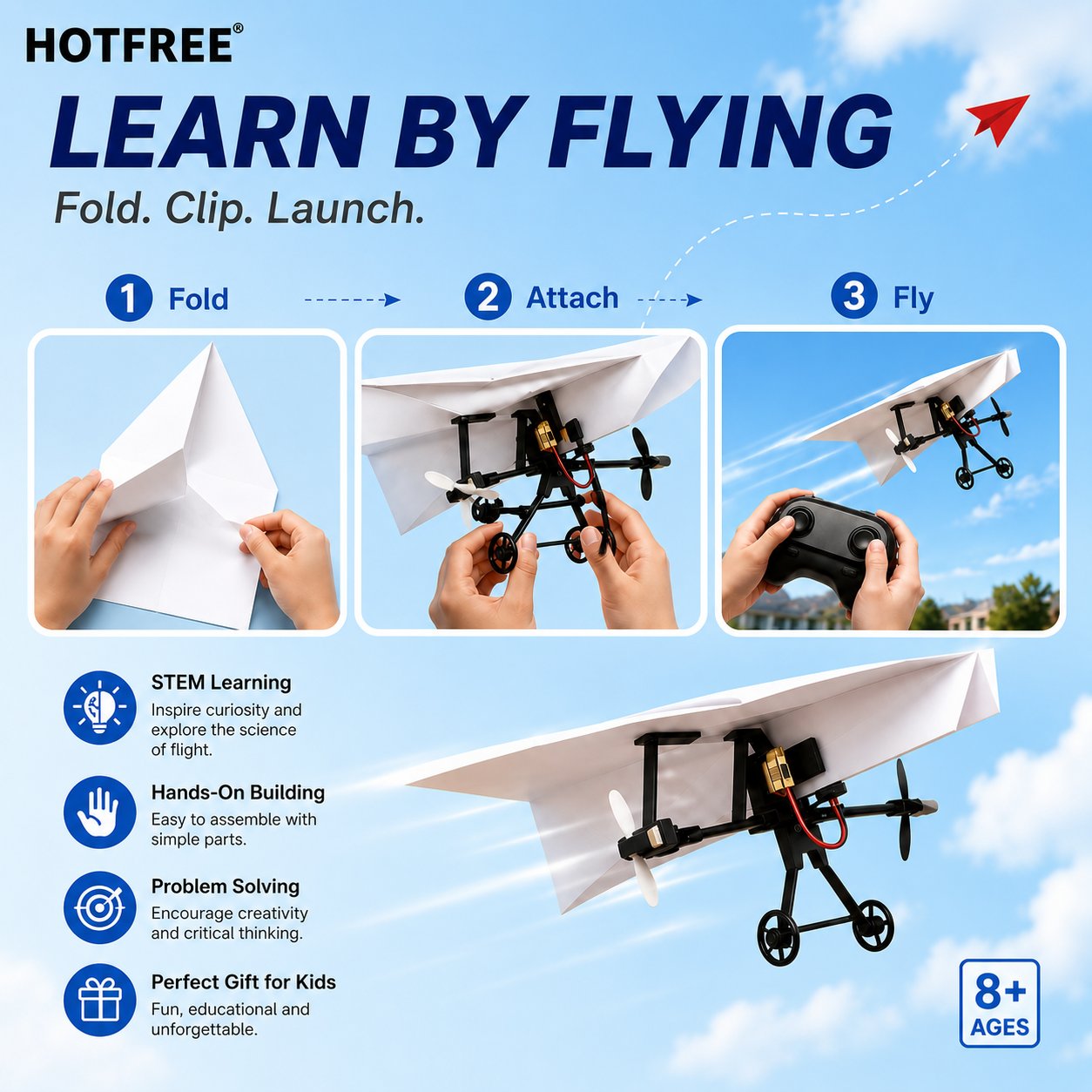✈️ Hotfree RC Paper Airplane Kit | Master the Skies