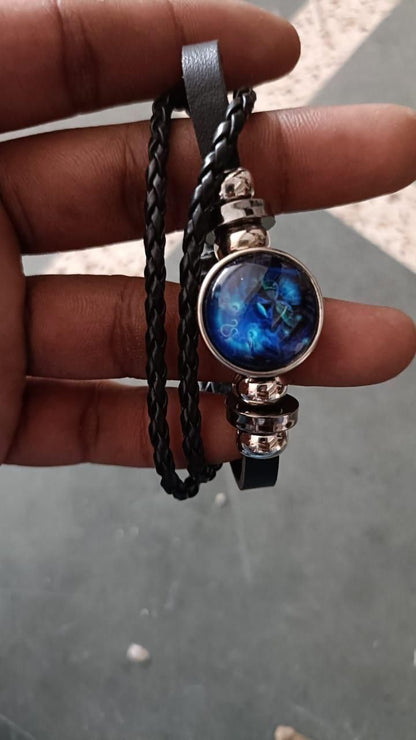 🔥Zodiac Sign Braided Leather Bracelet