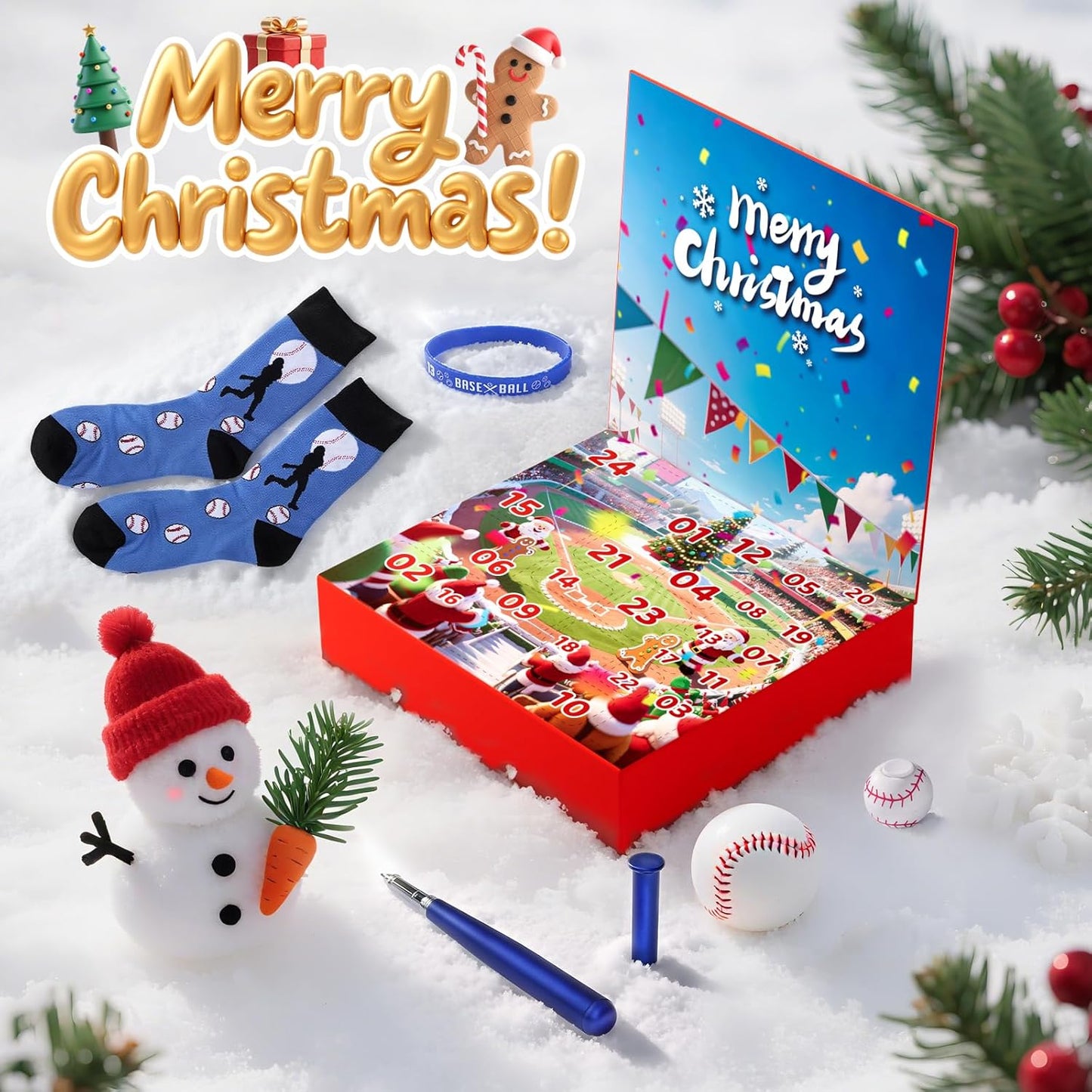 🎄⚾ Christmas Baseball Advent Calendar 2025 – 24 Days of Surprises