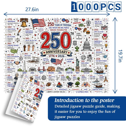 🧩 Patriotic America Jigsaw Puzzle 1000 Pieces🎁Buy 2 Free Shipping