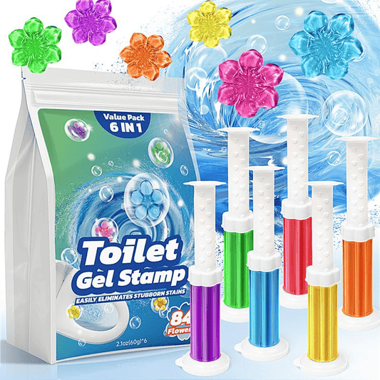 84 Flowers Toilet Bowl Cleaner Gel - 6-in-1 protection, toilet like a sea of flowers