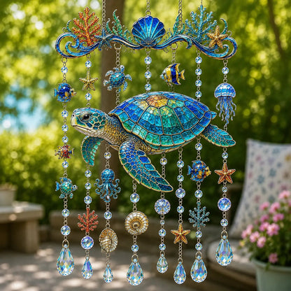 🐋 2D Ocean-Themed Wind Chime – Bring the Ocean Glow to Your Garden (📦Buy 2 Free Shipping)