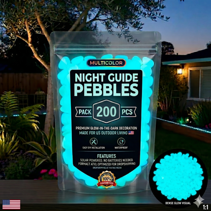 🌈Colorful Glow-in-the-Dark Garden Stones
