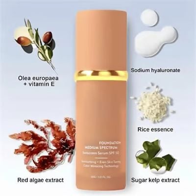 🔥Last Day Sale 49% OFF🎁 Nature - Inspired Foundation 4 in 1 - Medium Spectrum