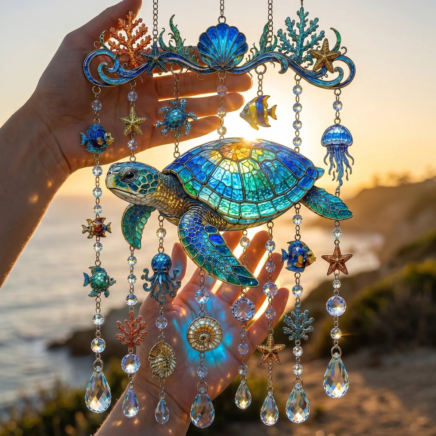 🐋 2D Ocean-Themed Wind Chime – Bring the Ocean Glow to Your Garden (📦Buy 2 Free Shipping)