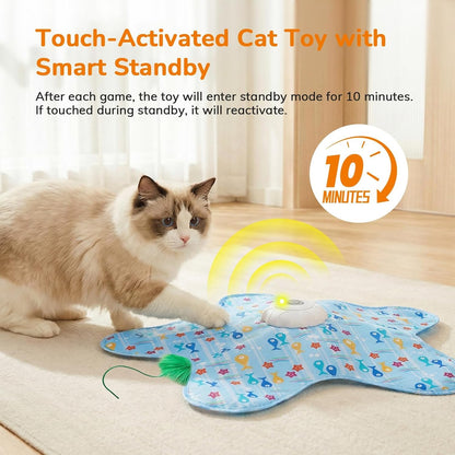 🔥New Multifunctional Cat Hunting Game Cover, Automatic Cat-Entertaining and Entertaining Interactive Toy, Long Battery Life Toy X