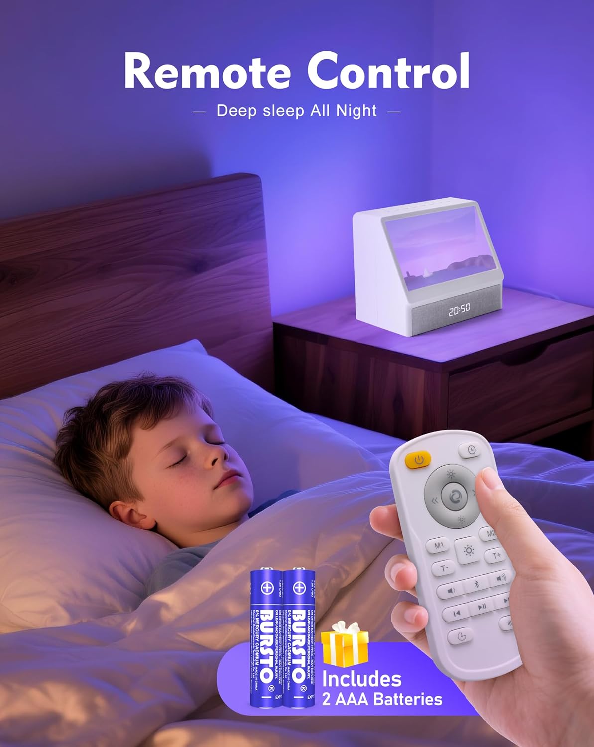 Maliansun Sunrise Alarm Clock with Sound Machine, Sunlight Alarm Clock with 10 Scene Simulations for Sleep, 12 White Noise Sound Machine with Bluetooth Speaker