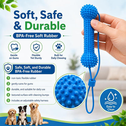 🦷 🐶7-in-1 Dog Toothbrush Chew Toy