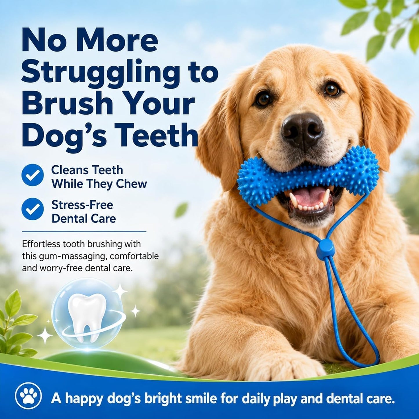🦷 🐶7-in-1 Dog Toothbrush Chew Toy