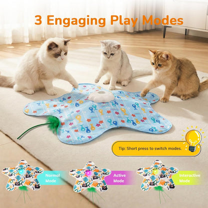 🔥New Multifunctional Cat Hunting Game Cover, Automatic Cat-Entertaining and Entertaining Interactive Toy, Long Battery Life Toy X