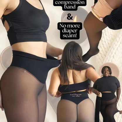 🔥Hot Sale 49% OFF!!⚡50K+ SOLD!❄️One-Seam Shaping Fleece Leggings