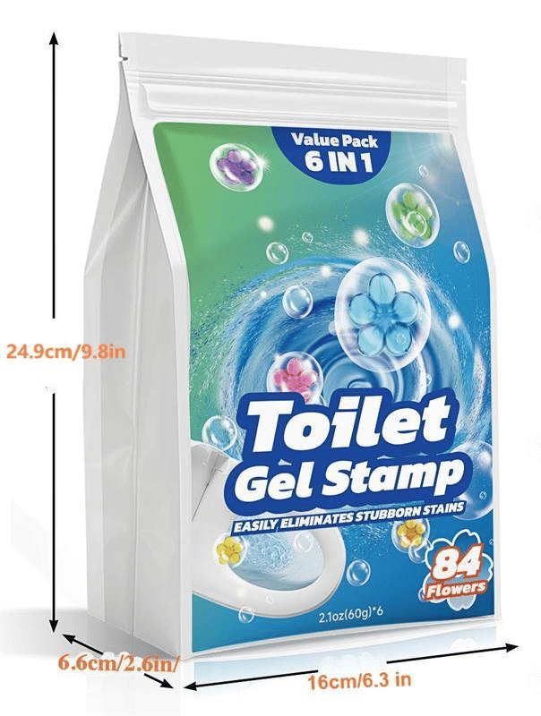 84 Flowers Toilet Bowl Cleaner Gel - 6-in-1 protection, toilet like a sea of flowers