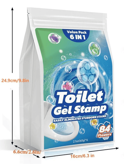 84 Flowers Toilet Bowl Cleaner Gel - 6-in-1 protection, toilet like a sea of flowers