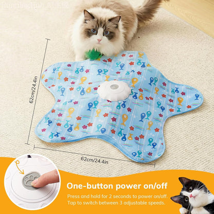 🔥New Multifunctional Cat Hunting Game Cover, Automatic Cat-Entertaining and Entertaining Interactive Toy, Long Battery Life Toy X