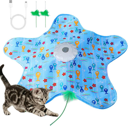 🔥New Multifunctional Cat Hunting Game Cover, Automatic Cat-Entertaining and Entertaining Interactive Toy, Long Battery Life Toy X
