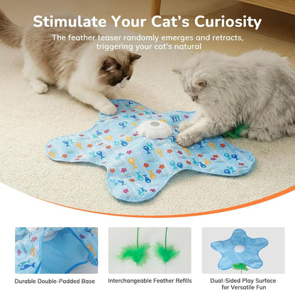 🔥New Multifunctional Cat Hunting Game Cover, Automatic Cat-Entertaining and Entertaining Interactive Toy, Long Battery Life Toy X