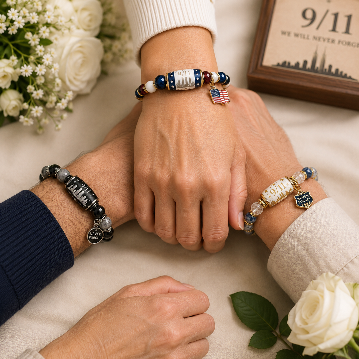 💖🎁9/11 Never Forget Commemorative Bracelet – 25th Anniversary Limited Edition