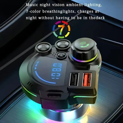 PD 30W Type-C Car Charger & Bluetooth 5.3 FM Transmitter