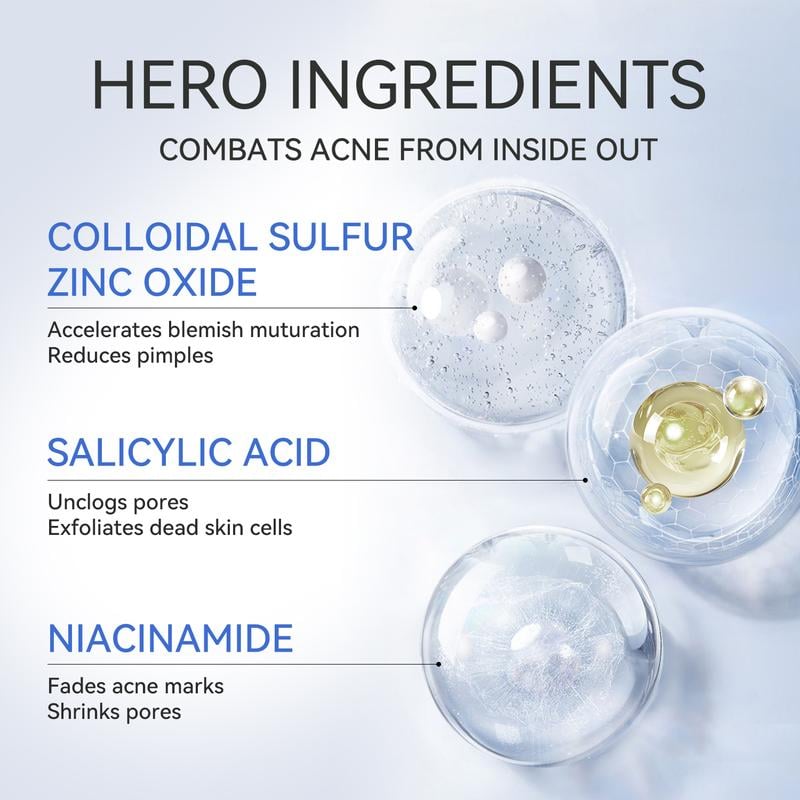 🏆1 Bestselling🏆24H Spot Rescue Acne Lotion (Salicylic Acid+Sulfur+Niacinamide)|for Oily & Acne-Prone Skin|Viral Pimple Fix