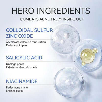 🏆1 Bestselling🏆24H Spot Rescue Acne Lotion (Salicylic Acid+Sulfur+Niacinamide)|for Oily & Acne-Prone Skin|Viral Pimple Fix